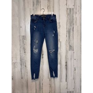 ENJEAN Distressed Skinny Jeans Medium Wash Size 9 Women’s